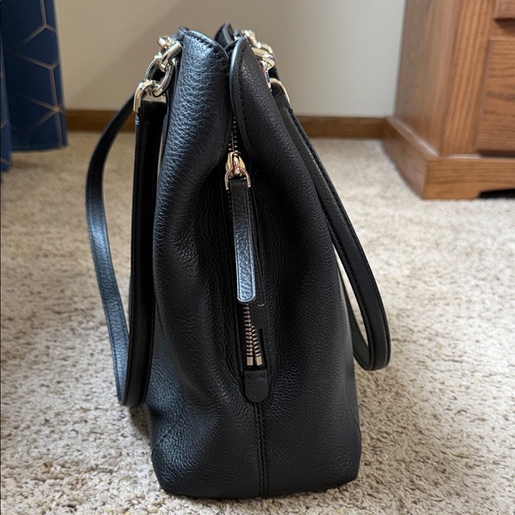 Kate SpadeBlack Pebbled Leather Shoulder Tote - Picture 3 of 5